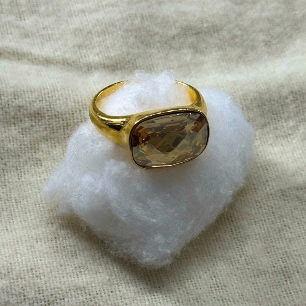 Gold plated cocktail ring - Picture 4 of 5